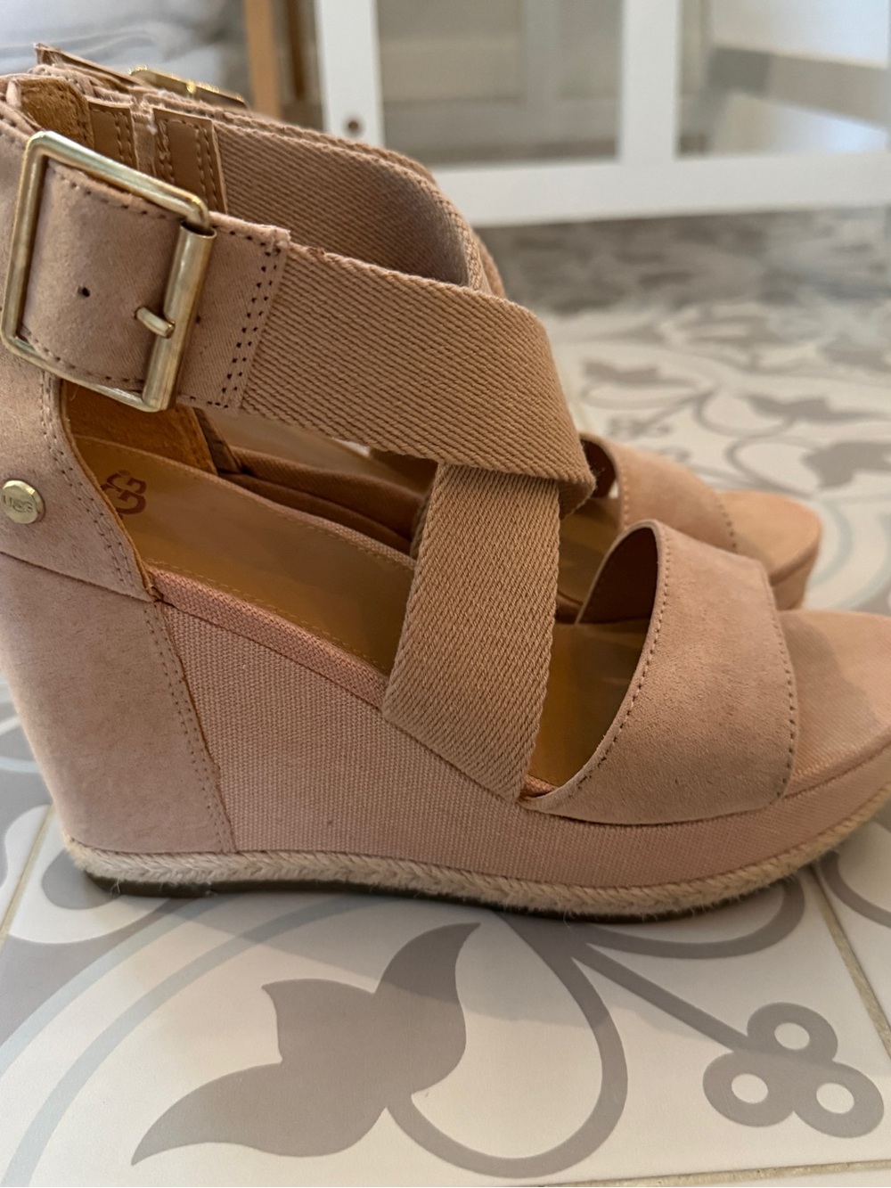 UGG Light Tan Wedge Sandals